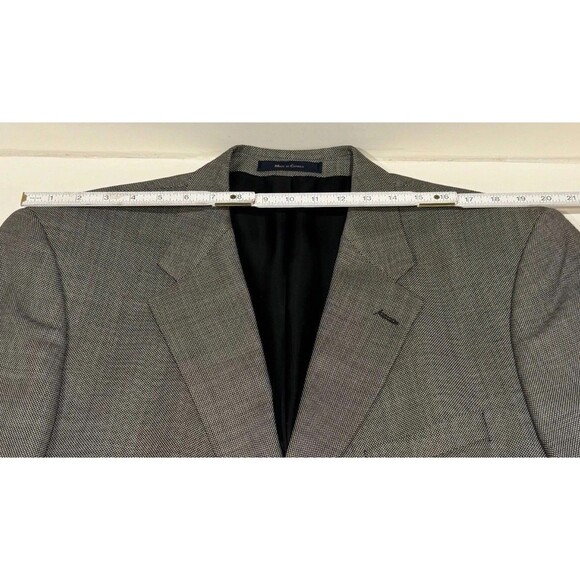 Ralph Lauren Mens Gray 3 Button Front Suit Jacket Pure New Wool Size 46R - Picture 10 of 13